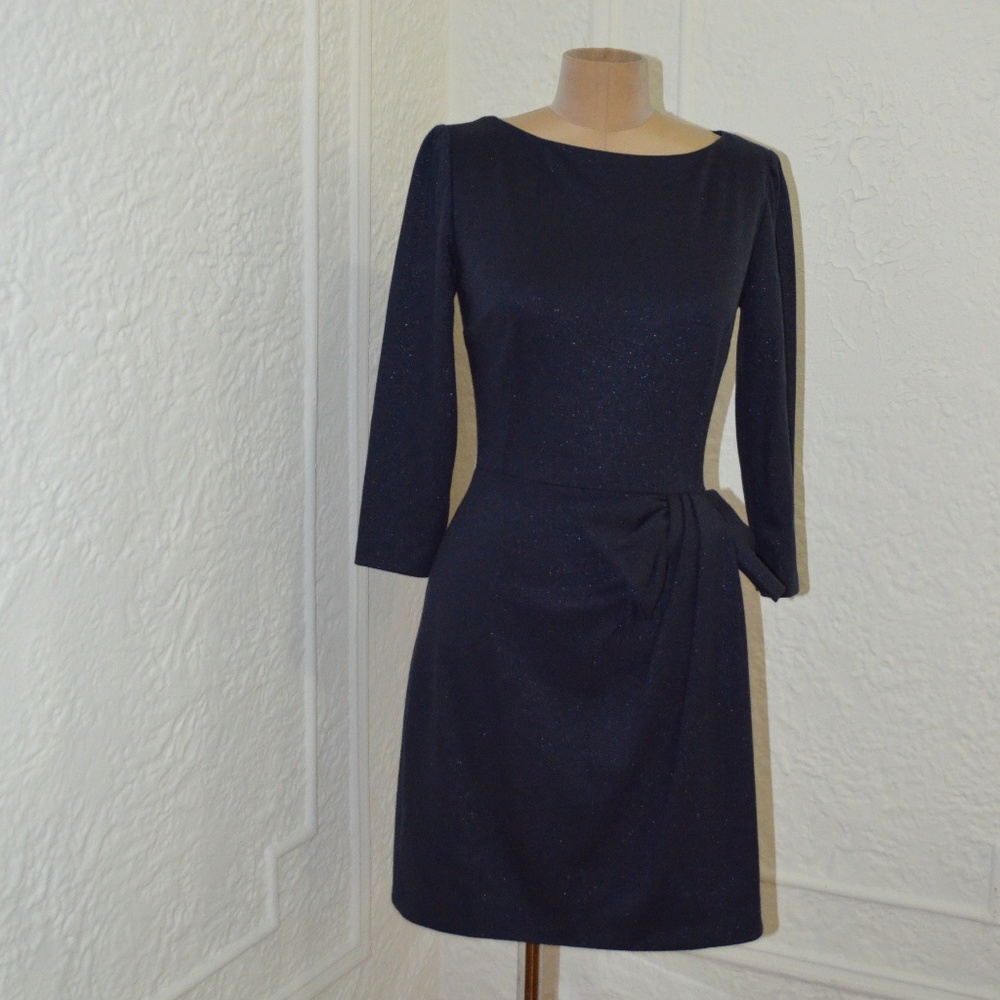 🌟HP🌟 David Meister Navy Blue Long Sleeve Dress